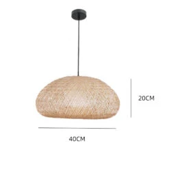 Beige Bamboo Pendant Light Handmade 13 Beige Bamboo Pendant Light Handmade -Demolights Sales Store DL10268 7 1