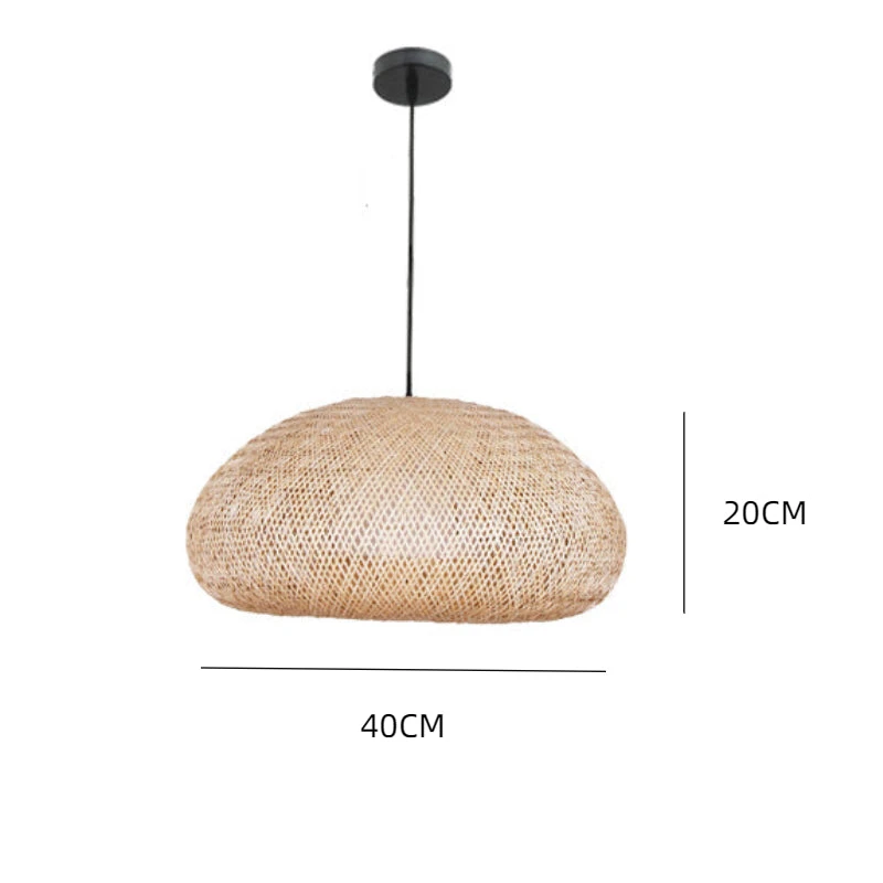 Beige Bamboo Pendant Light Handmade 7 Beige Bamboo Pendant Light Handmade - Image 7