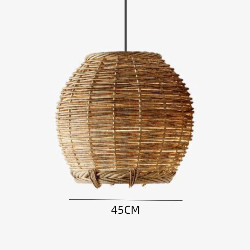 Retro Small Rattan Pendant Light For Dining Table 8 Retro Small Rattan Pendant Light For Dining Table - Image 8