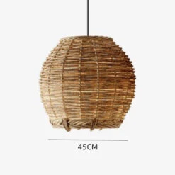 Retro Small Rattan Pendant Light For Dining Table -Demolights Sales Store DL10272 1