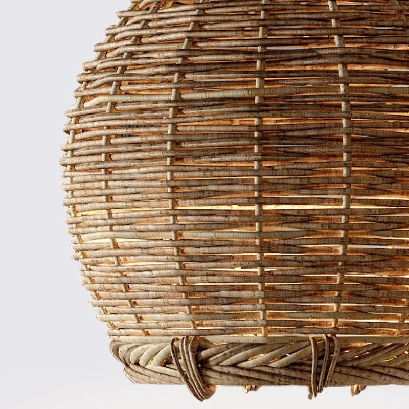 Retro Small Rattan Pendant Light For Dining Table 9 Retro Small Rattan Pendant Light For Dining Table - Image 9