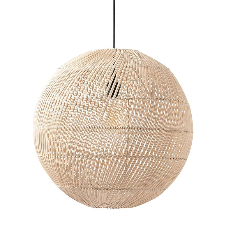 Natural Rattan Round Pendant Lampshade 7 Natural Rattan Round Pendant Lampshade - Image 7