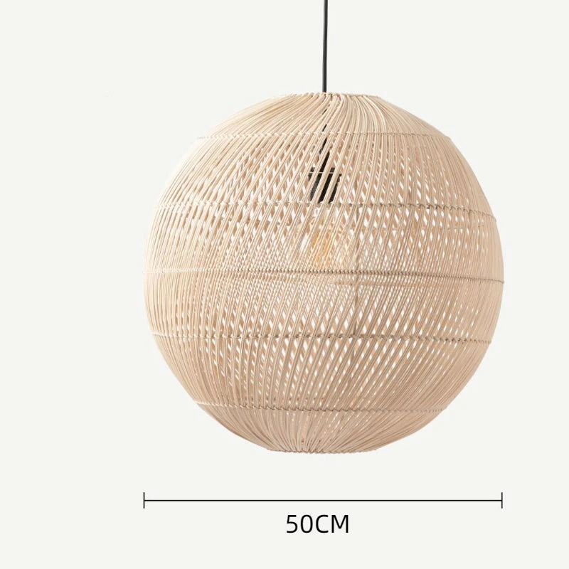 Natural Rattan Round Pendant Lampshade 5 Natural Rattan Round Pendant Lampshade - Image 5
