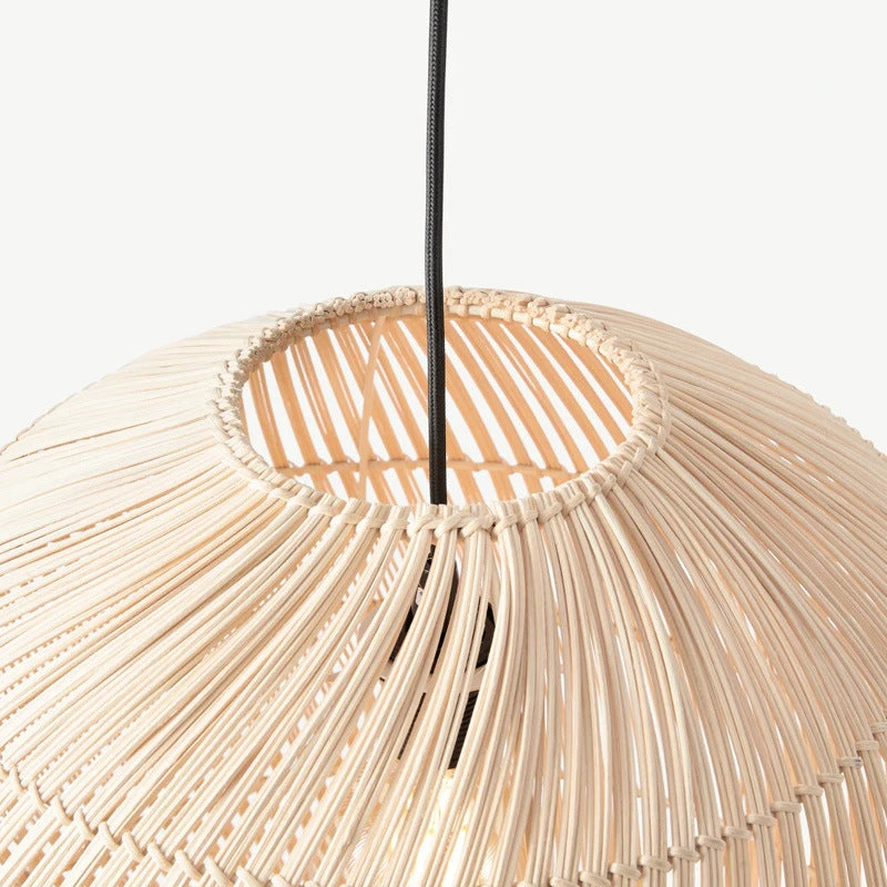 Natural Rattan Round Pendant Lampshade 3 Natural Rattan Round Pendant Lampshade - Image 3