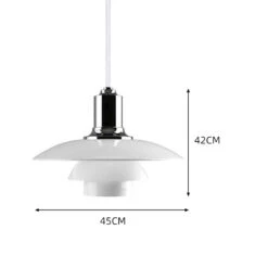 Modernism Pendant Light Tiered Hanging Lamp In White -Demolights Sales Store DL10280ModernismPendantLightTieredHangingLampinWhite 8