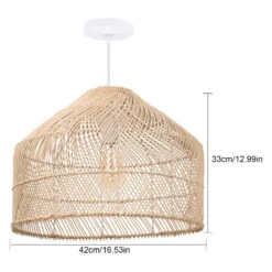 Handmade Wicker Hanging Lamp Round Ceiling Light Fixture -Demolights Sales Store DL10303HandmadeWickerHangingLampRoundCeilingLightFixture 7 1