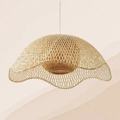 Bamboo Woven Flower Hanging Lighting Wicker Pendant Light -Demolights Sales Store DL10305 1 4b182650 463e 4921 8fee b8daaa63b3cb 1