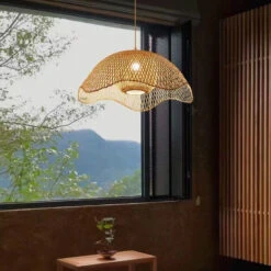 Bamboo Woven Flower Hanging Lighting Wicker Pendant Light -Demolights Sales Store DL10305 2 5798b653 350a 4b6e a9f1 dde9b703c869 1