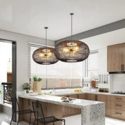3-Lights Black Oval Rattan Pendant Light -Demolights Sales Store DL10316BlackOvalRattanPendantLight 1 aec1fed1 adcb 4987 94d8 4f434f851219 1