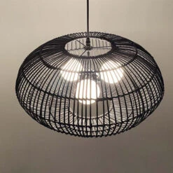 3-Lights Black Oval Rattan Pendant Light -Demolights Sales Store DL10316BlackOvalRattanPendantLight 2 b5f95761 4576 41a2 a288 0f7476f3c5b0 1