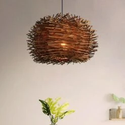 Wood Modern Geometric Shape Pendant Lights