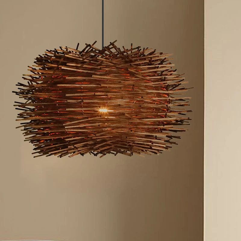 Wood Modern Geometric Shape Pendant Lights 3 Wood Modern Geometric Shape Pendant Lights - Image 3