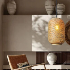 Lantern Pendant Light Bamboo Lampshades For Dining Room -Demolights Sales Store DL10325 3