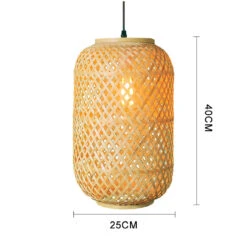 Lantern Pendant Light Bamboo Lampshades For Dining Room -Demolights Sales Store DL10325 4 1