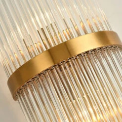 Striaged 2-Light Gold Glass Wall Sconce Metal Vanity Wall Light 31 Striaged 2-Light Gold Glass Wall Sconce Metal Vanity Wall Light -Demolights Sales Store DL10329 10