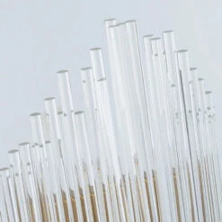 Striaged 2-Light Gold Glass Wall Sconce Metal Vanity Wall Light 33 Striaged 2-Light Gold Glass Wall Sconce Metal Vanity Wall Light -Demolights Sales Store DL10329 12