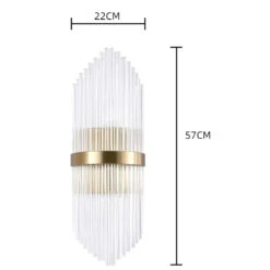 Striaged 2-Light Gold Glass Wall Sconce Metal Vanity Wall Light 23 Striaged 2-Light Gold Glass Wall Sconce Metal Vanity Wall Light -Demolights Sales Store DL10329 1 641a5449 2348 4f4b a878 3c7e875cdba1