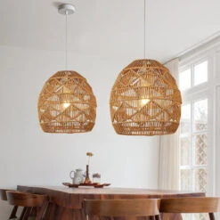 Vintage Rope Pendant Lights Hand-woven