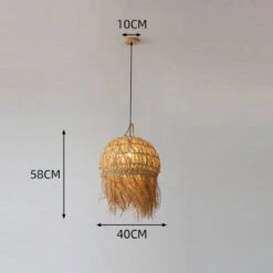 Unique Shade Bamboo Hanging Lighting Modern Style -Demolights Sales Store DL10332 Size