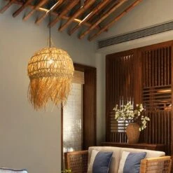 Unique Shade Bamboo Hanging Lighting Modern Style -Demolights Sales Store DL10332UniqueShadeHangingLightingModernStyle 13