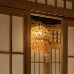 Unique Shade Bamboo Hanging Lighting Modern Style -Demolights Sales Store DL10332UniqueShadeHangingLightingModernStyle 5