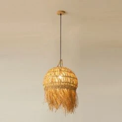 Unique Shade Bamboo Hanging Lighting Modern Style -Demolights Sales Store DL10332UniqueShadeHangingLightingModernStyle 8