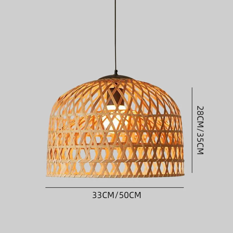 Cross Woven Bamboo Pendant Lighting 5 Cross Woven Bamboo Pendant Lighting - Image 5