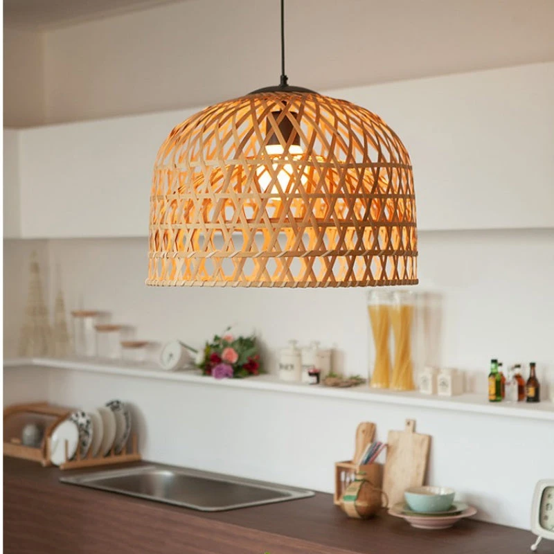 Cross Woven Bamboo Pendant Lighting 1 Cross Woven Bamboo Pendant Lighting