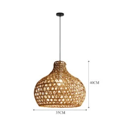 Retro Rattan Pendant Lights Woven Basket Shade -Demolights Sales Store DL10334RetroRattanPendantLightsWovenBasketShade 3