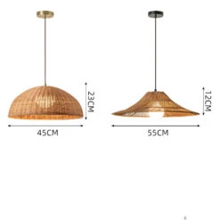 Coastal Rattan Pendant Lights Hat Shade Lamp -Demolights Sales Store DL10335CoastalRattanPendantLightsHatShadeLamp 2