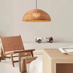 Coastal Rattan Pendant Lights Hat Shade Lamp -Demolights Sales Store DL10335CoastalRattanPendantLightsHatShadeLamp 8