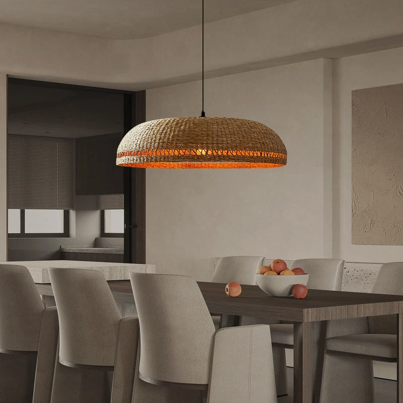 Handwoven Lamp Retro Rattan Pendant Lights 6 Handwoven Lamp Retro Rattan Pendant Lights - Image 6