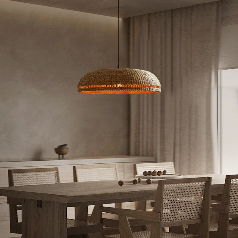 Handwoven Lamp Retro Rattan Pendant Lights 3 Handwoven Lamp Retro Rattan Pendant Lights - Image 3