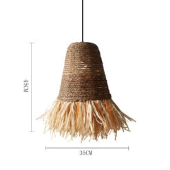 Seagrass Fringe Pendant Light Lamp -Demolights Sales Store DL10337SeagrassFringePendantLightLamp 5