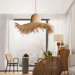 Coastal Style Handmade Straw Hanging Lamp -Demolights Sales Store DL10345CoastalStyleHandmadeStrawHangingLamp 4