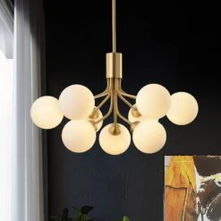 Post-Modern Starburst Hanging Chandelier