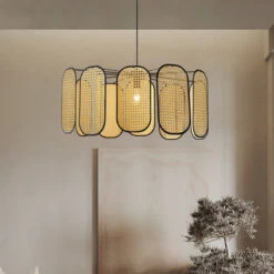 Retro Bohemian Rattan Pendant Lights