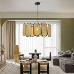 Retro Bohemian Rattan Pendant Lights -Demolights Sales Store DL10351RetroBohemianRattanPendantLights 5
