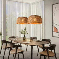 Natural Rattan Handwoven Pendant Lampshade -Demolights Sales Store DL10353 1 fa50deed 20d7 417c 82e2 00c25d8c476c 1