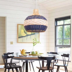 Rattan Pendant Light Hand Woven Coastal Decor -Demolights Sales Store DL10354RattanPendantLightHandWovenCoastalDecor 1