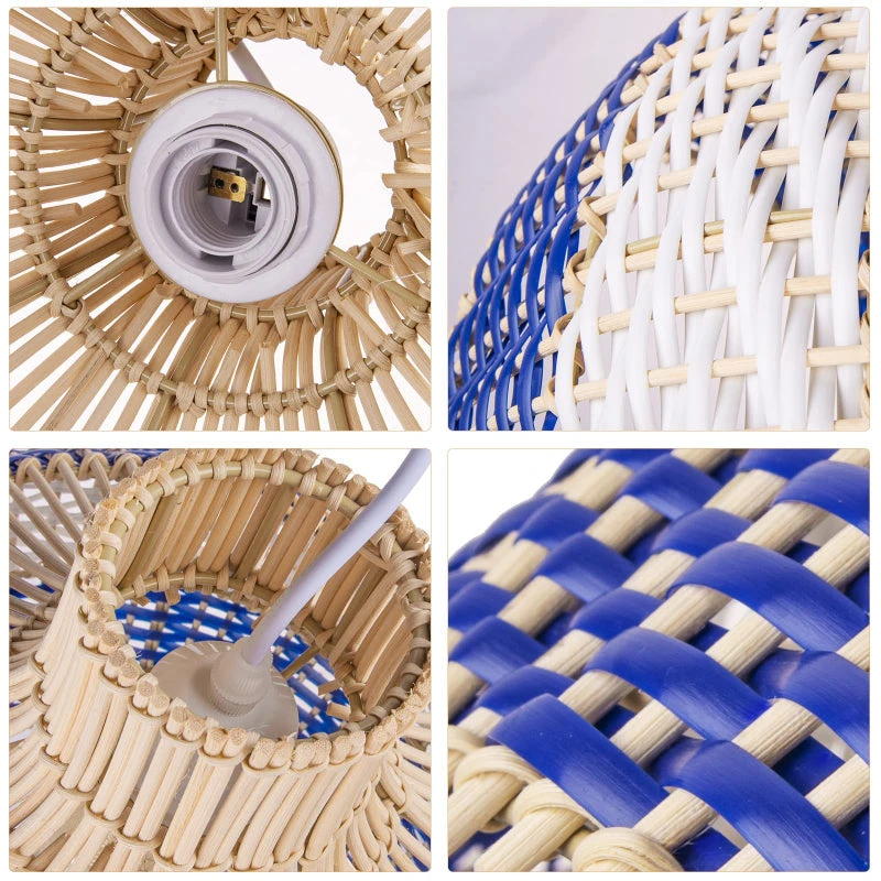 Rattan Pendant Light Hand Woven Coastal Decor 5 Rattan Pendant Light Hand Woven Coastal Decor - Image 5