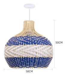 Rattan Pendant Light Hand Woven Coastal Decor -Demolights Sales Store DL10354RattanPendantLightHandWovenCoastalDecor 5