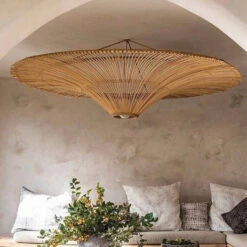 Large Modern Rattan Pendant Light Ceiling Lampshade