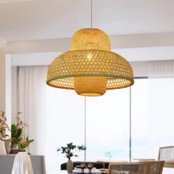 Handcrafted Bamboo Woven Pendant Light