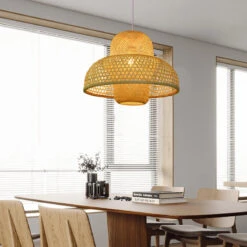 Handcrafted Bamboo Woven Pendant Light 11 Handcrafted Bamboo Woven Pendant Light -Demolights Sales Store DL10359HandcraftedBambooWovenPendantLight 3