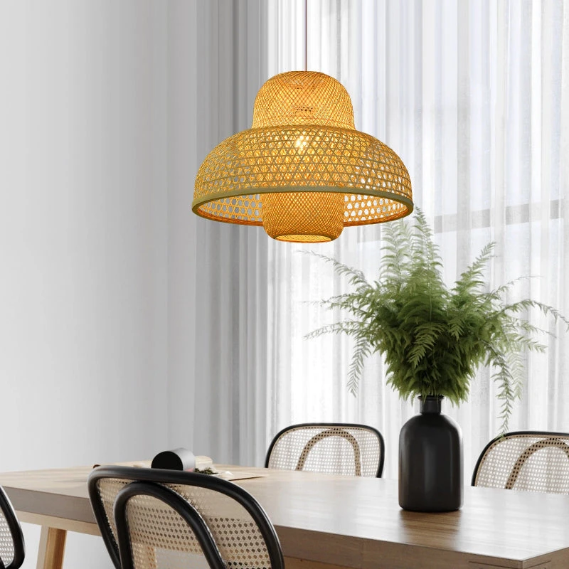 Handcrafted Bamboo Woven Pendant Light 2 Handcrafted Bamboo Woven Pendant Light - Image 2