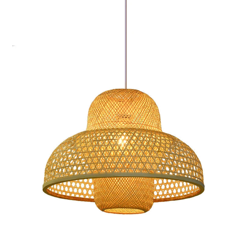 Handcrafted Bamboo Woven Pendant Light 5 Handcrafted Bamboo Woven Pendant Light - Image 5