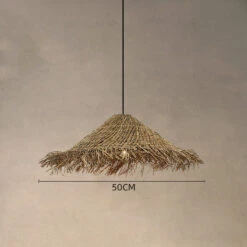 Rattan Tassell Straw Hat Pendant Lights -Demolights Sales Store DL10360 1