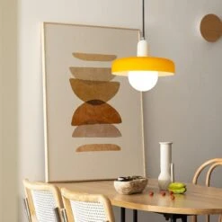 Modern Colorful Glass Shade Pendant Light -Demolights Sales Store DL10361 Beige orange 1