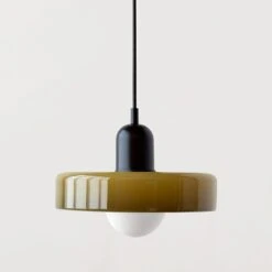 Modern Colorful Glass Shade Pendant Light -Demolights Sales Store DL10361 black green 1